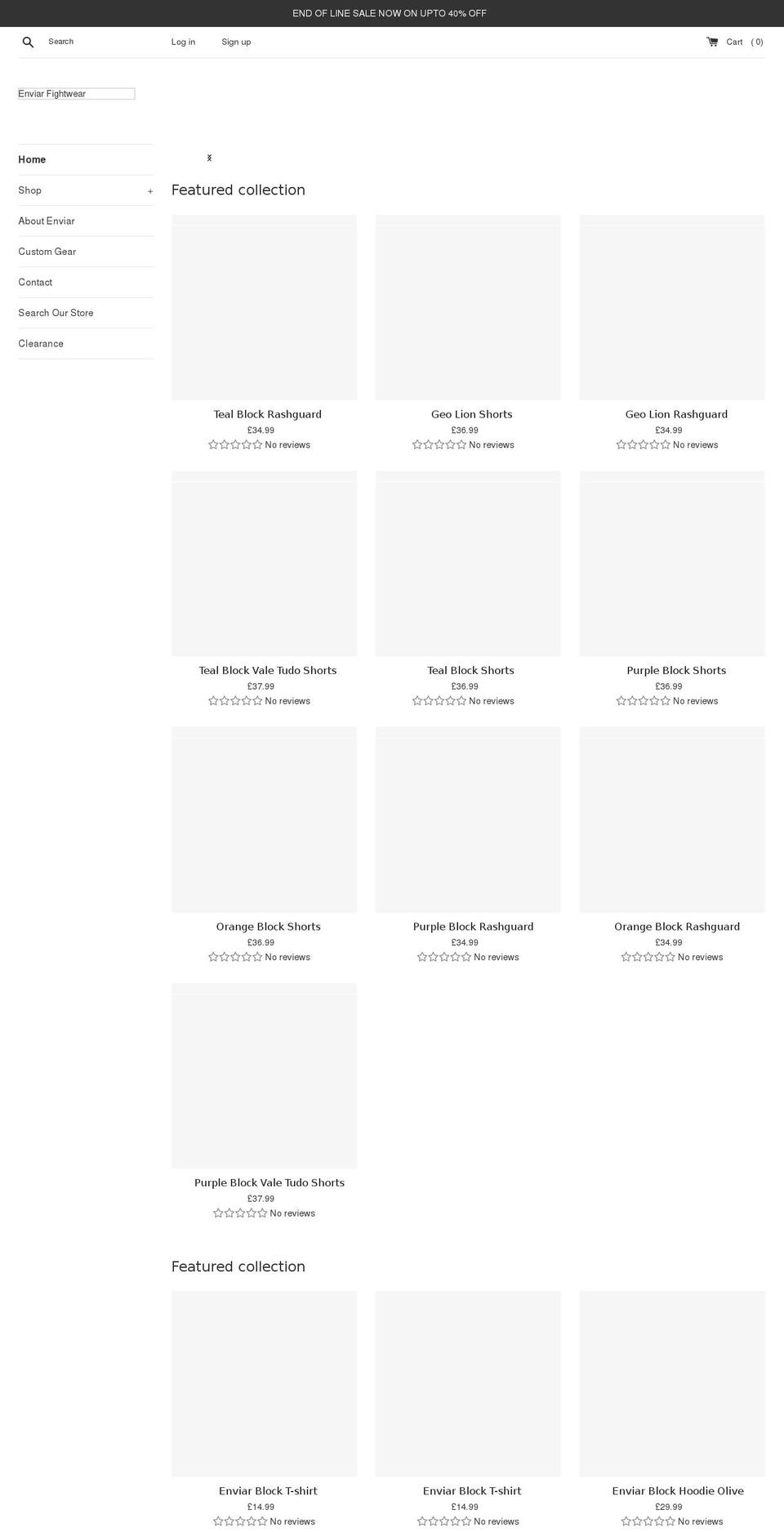 enviar.co.uk shopify website screenshot