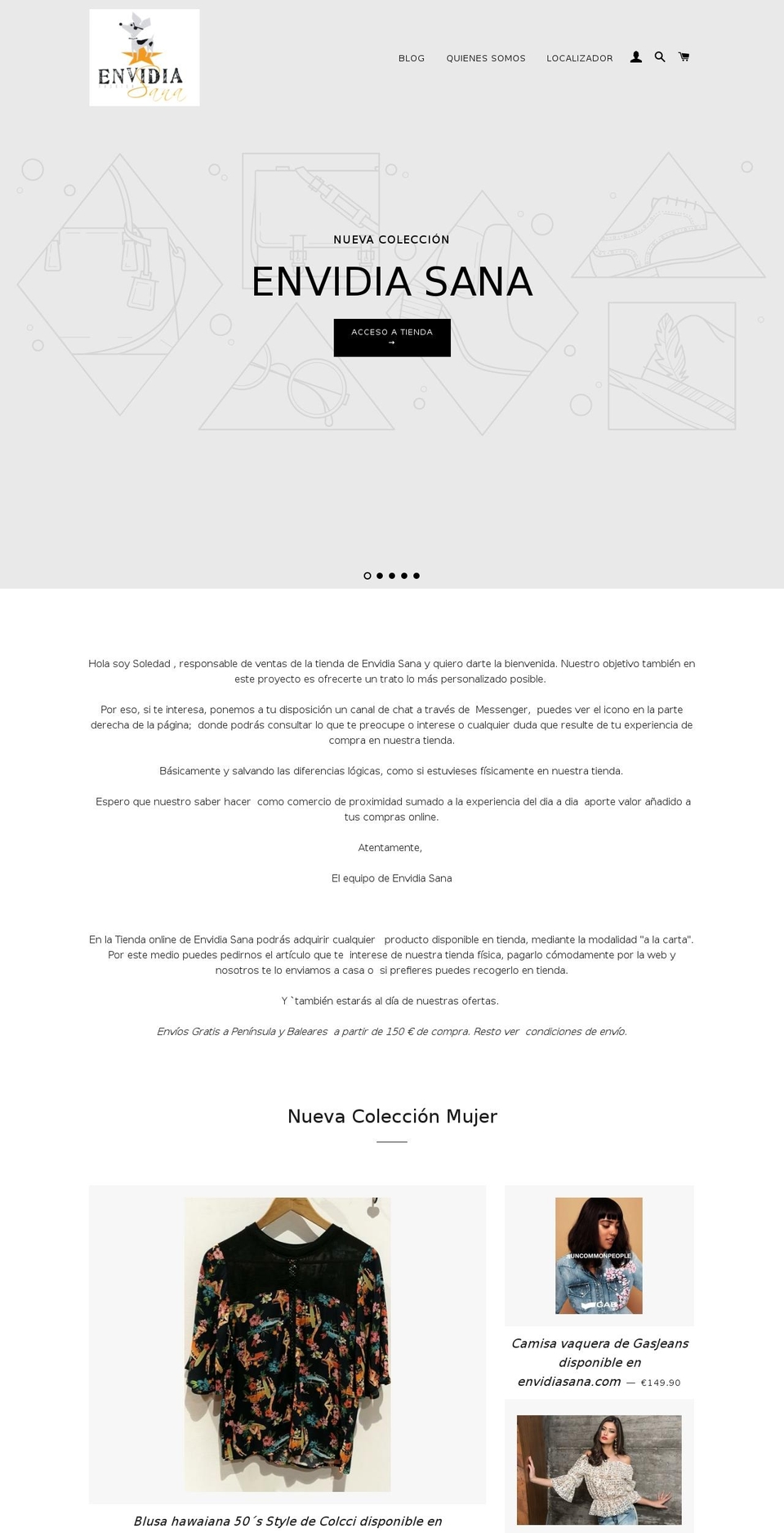 envidiasana.com shopify website screenshot