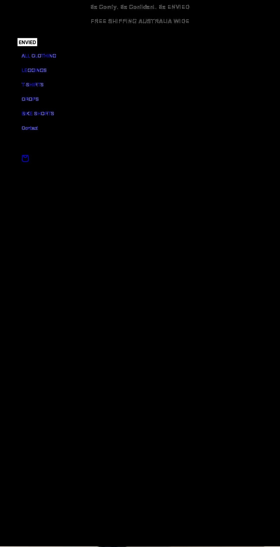 enviedapparel.com shopify website screenshot