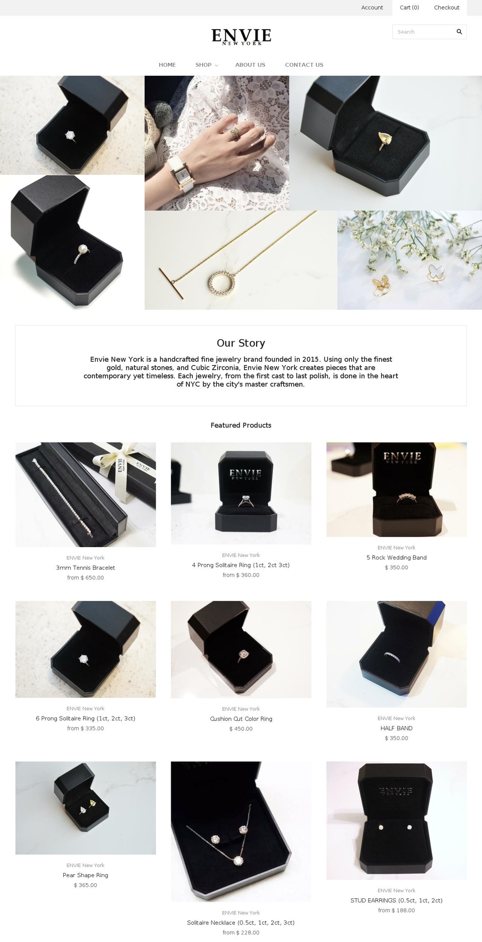envienewyork.com shopify website screenshot