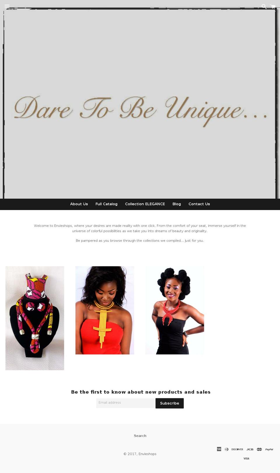 envieshops.com shopify website screenshot