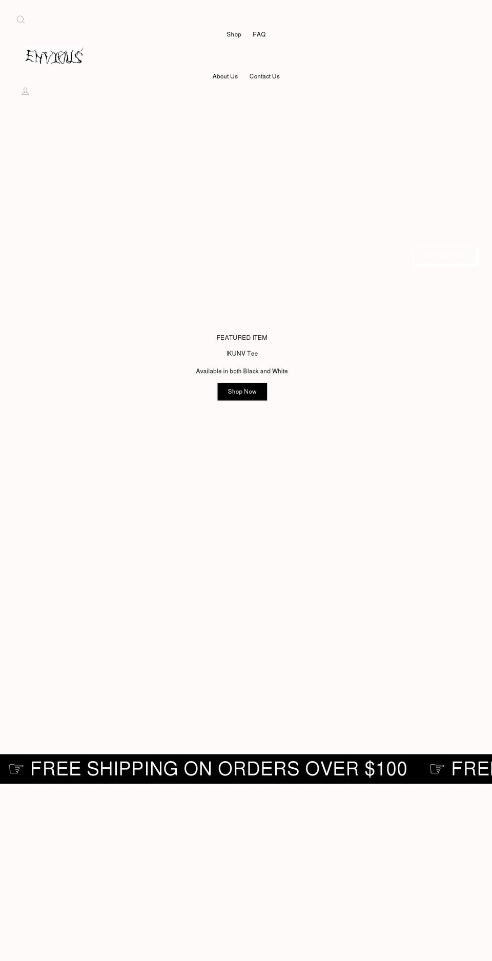 envious-brand.com shopify website screenshot