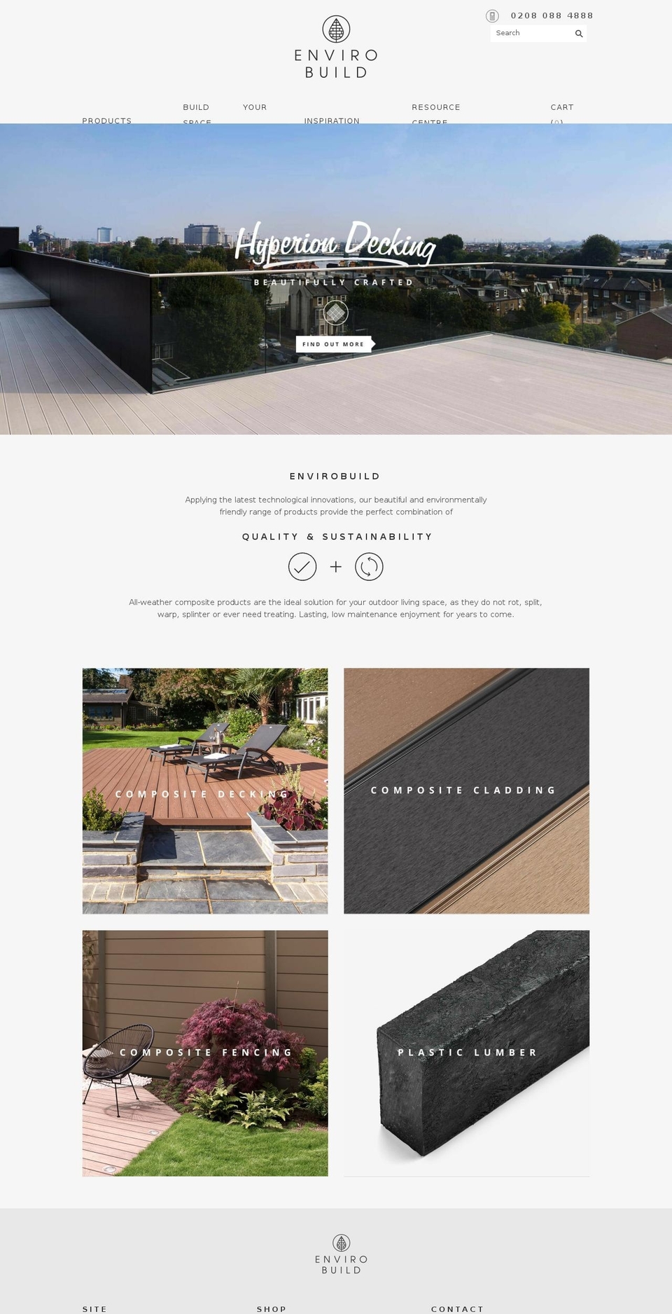 envirobuild.com shopify website screenshot
