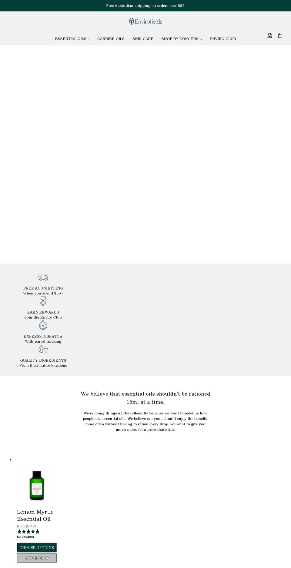 envirofields.com shopify website screenshot