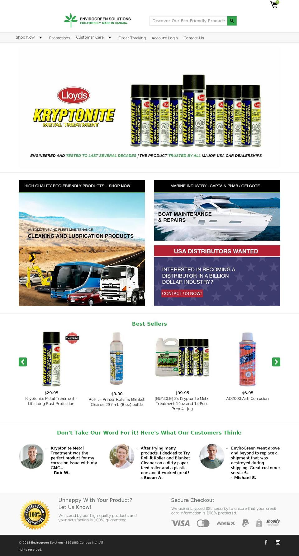 envirogreensolutions.com — Shopify storefront screenshot