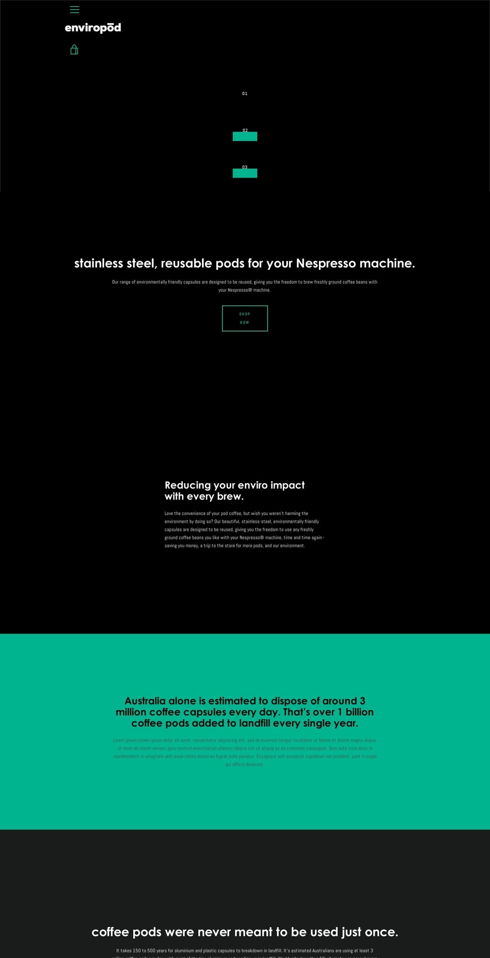 enviropod.net shopify website screenshot