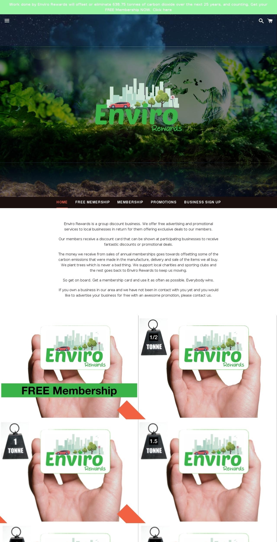 envirorewards.net shopify website screenshot