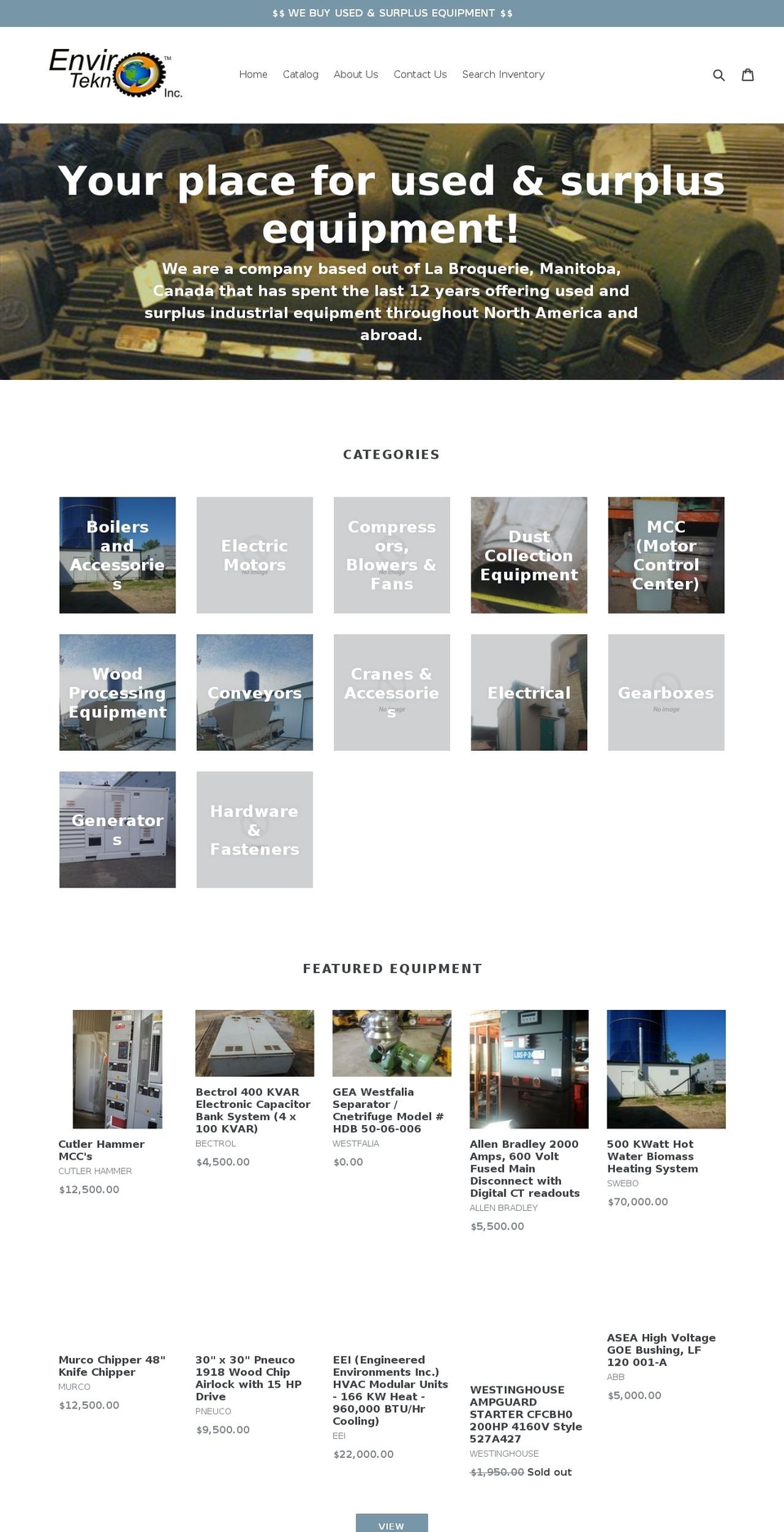 envirotekno.com shopify website screenshot