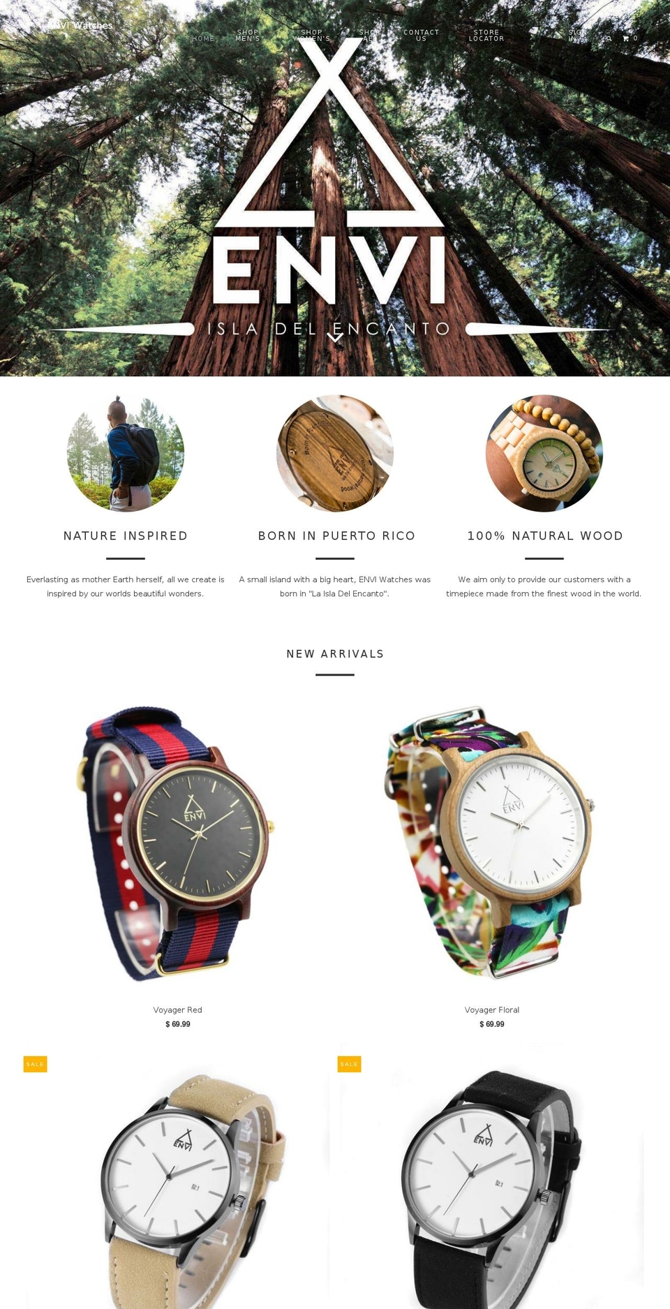 enviwatches.com — Shopify storefront screenshot