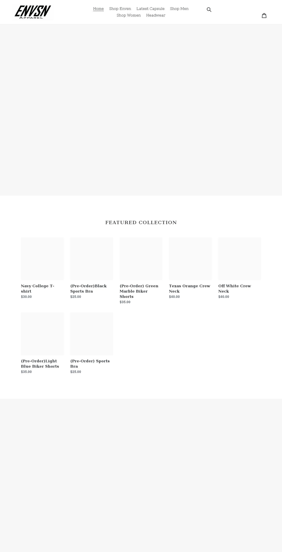 envsnapparel.com shopify website screenshot