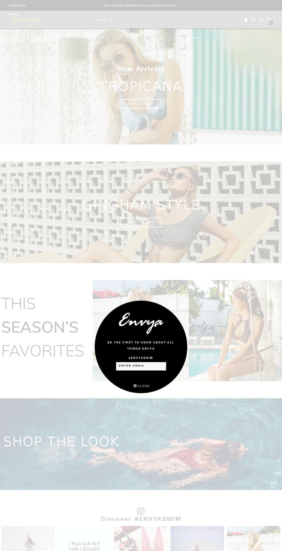 envya.com shopify website screenshot
