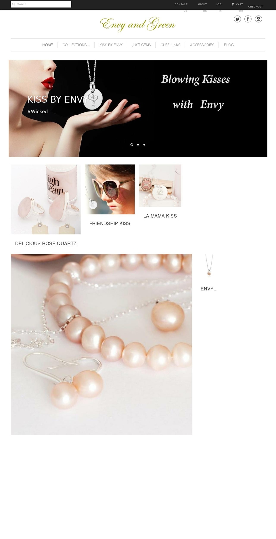 envyandgreen.com — Shopify storefront screenshot