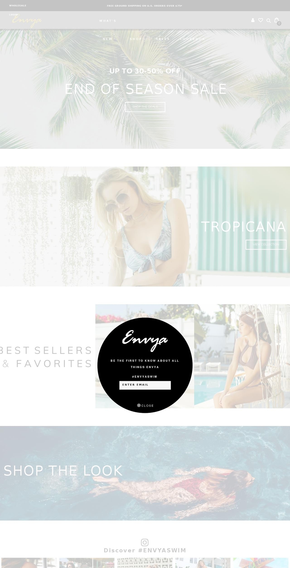envyawear.com shopify website screenshot