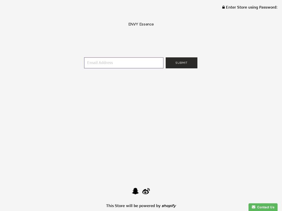 envyessence.com — Shopify storefront screenshot