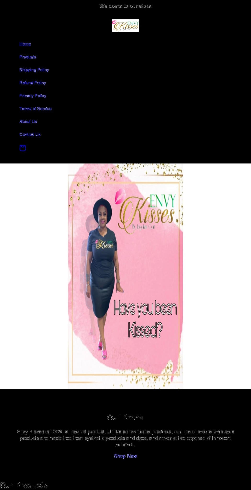 envykisses.com shopify website screenshot