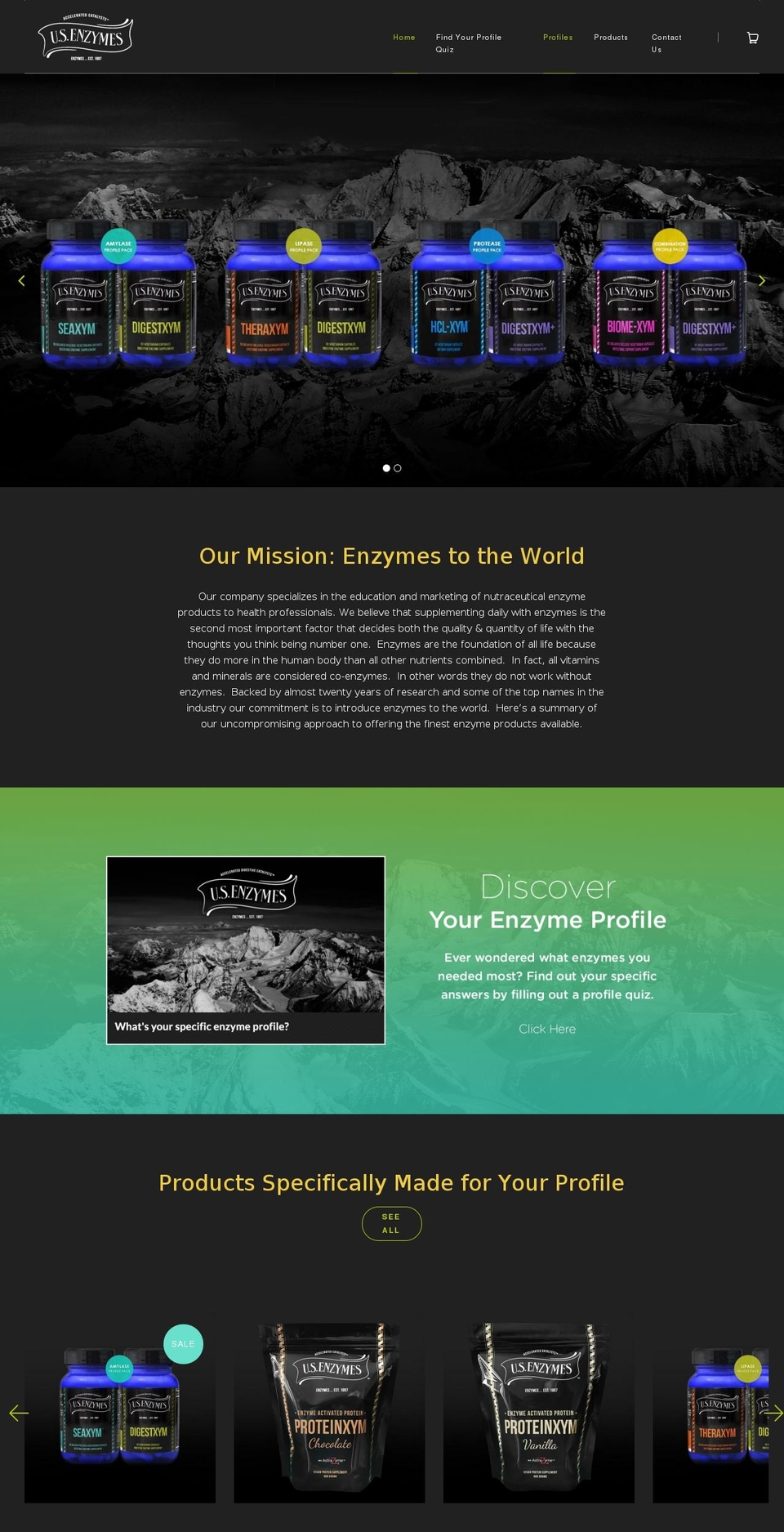 enxyme.com — Shopify storefront screenshot