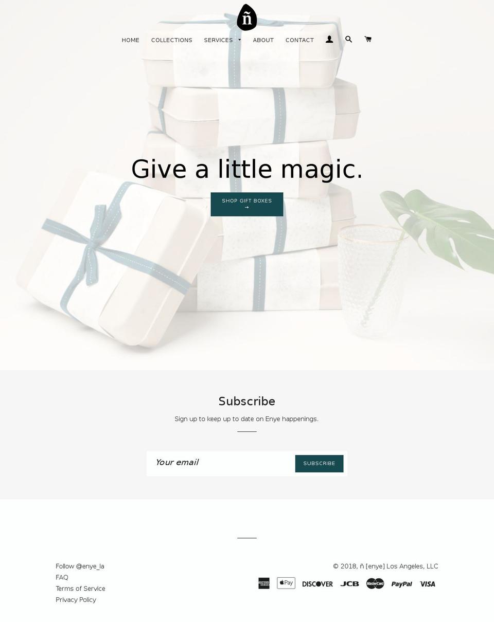 enyela.com — Shopify storefront screenshot