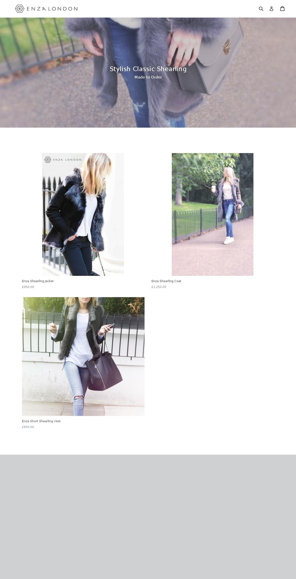 enzalondon.com — Shopify storefront screenshot