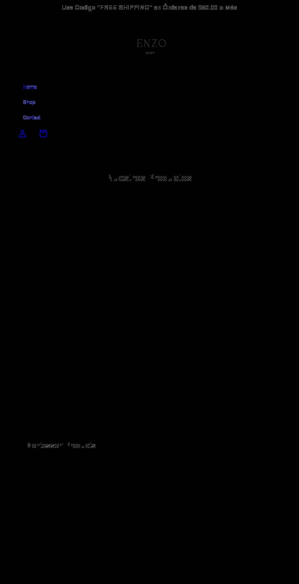 enzo-baby.com shopify website screenshot