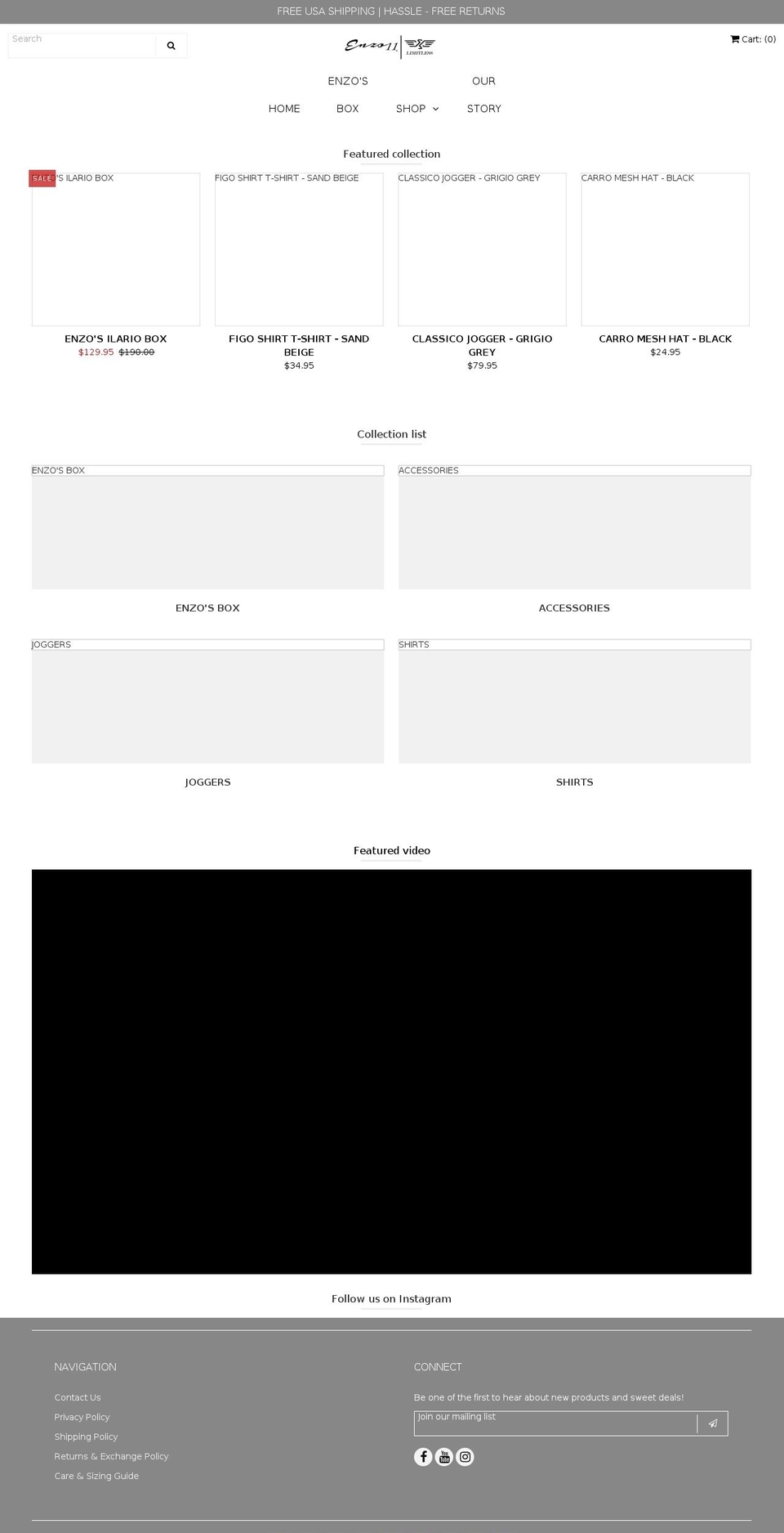 enzo11.com — Shopify storefront screenshot