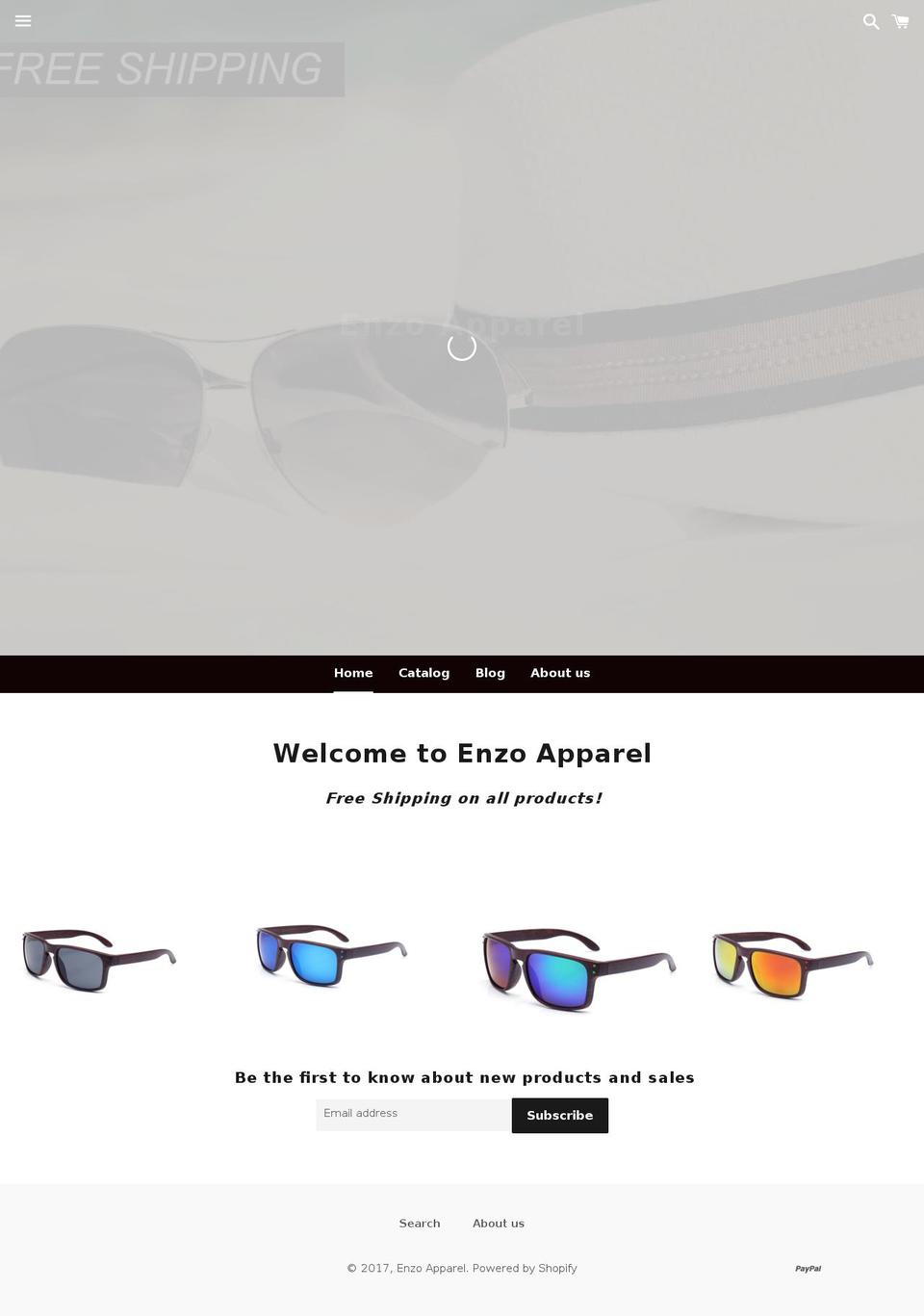 enzoapparel.com shopify website screenshot