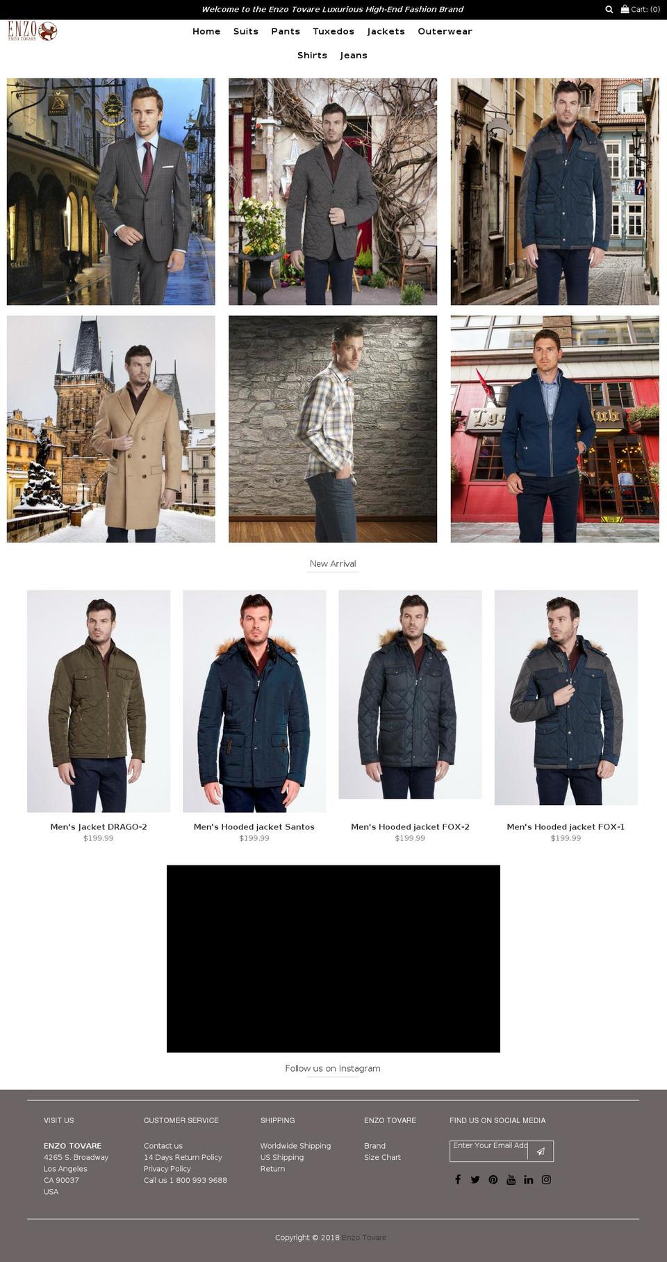 enzotovare.com — Shopify storefront screenshot