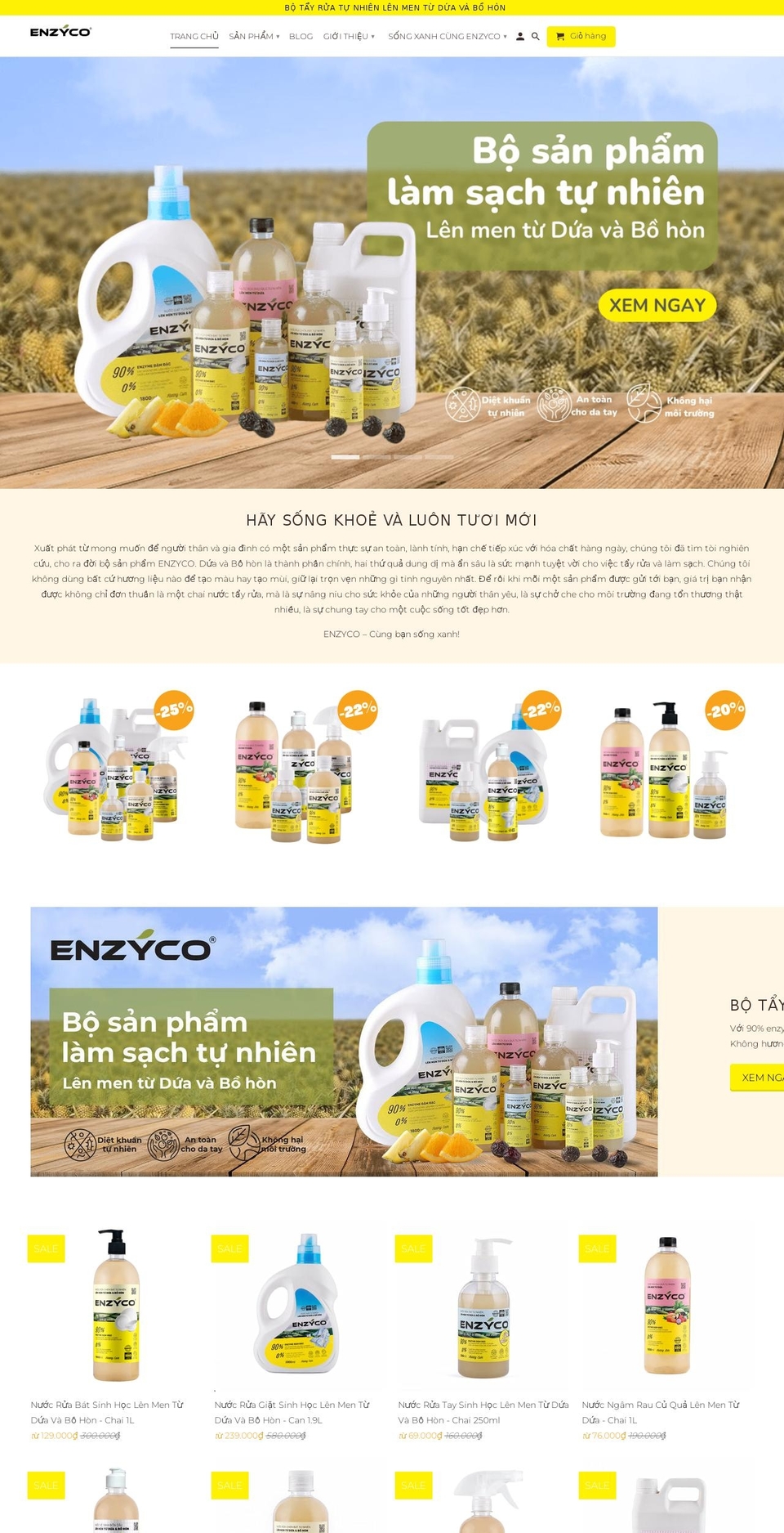 enzyco.vn shopify website screenshot