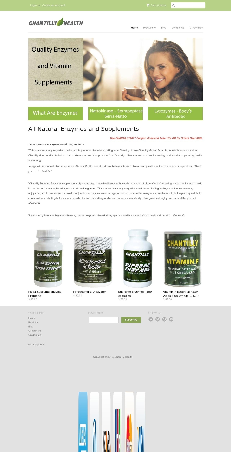 enzymes101.com shopify website screenshot