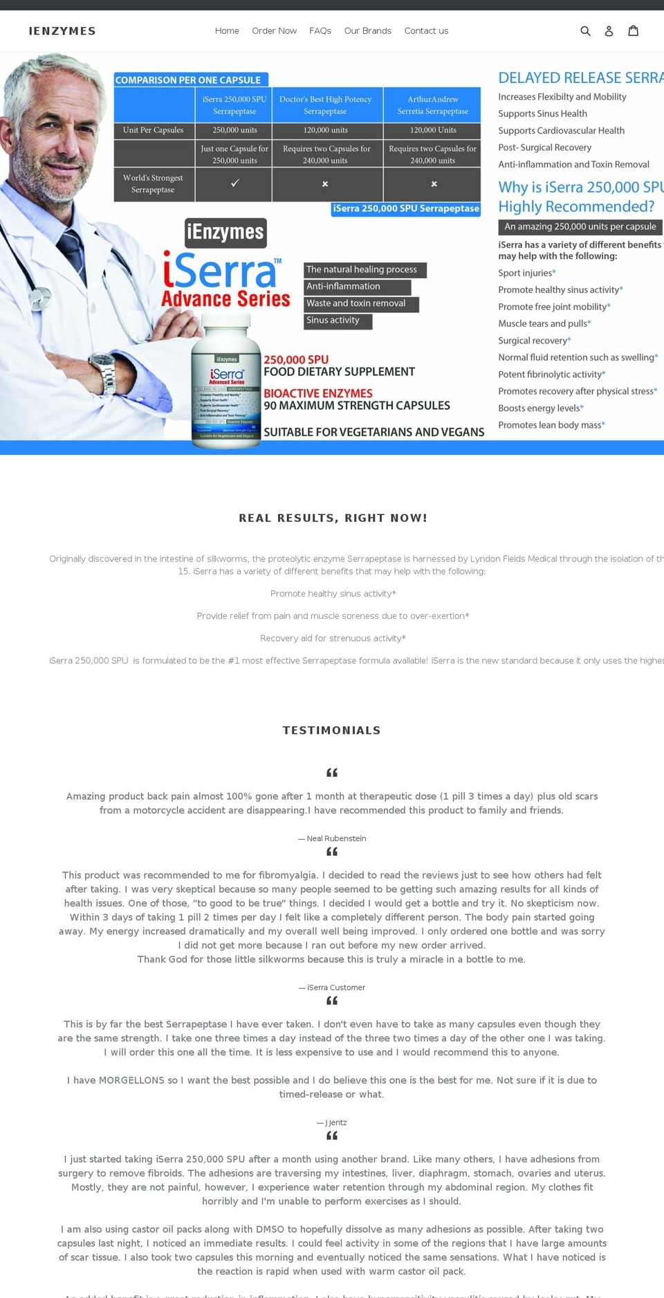 enzymesshop.com shopify website screenshot