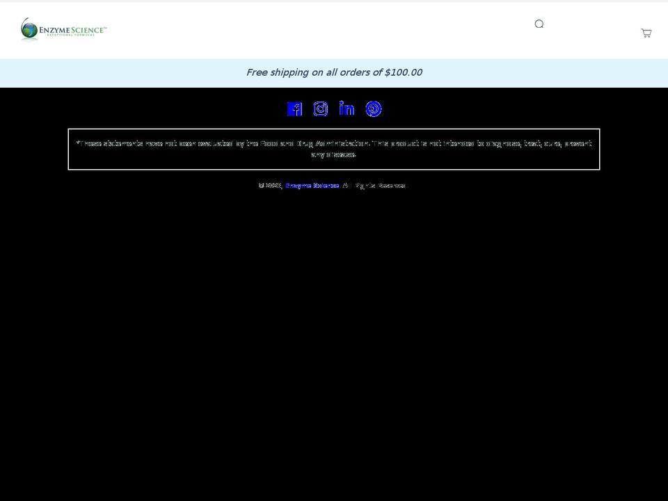 enzysci.myshopify.com shopify website screenshot