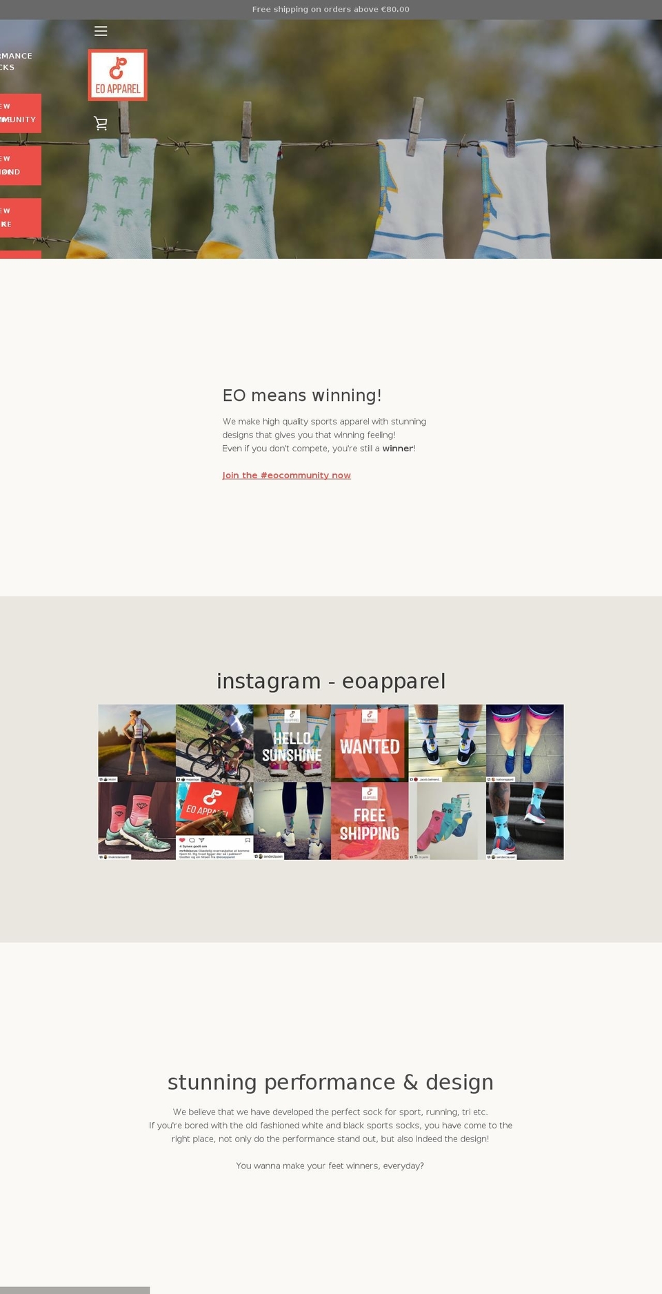 eo-apparel.com — Shopify storefront screenshot