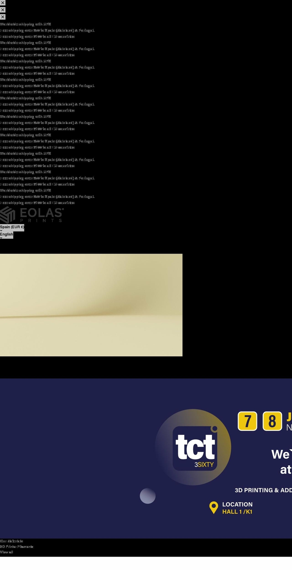 eolasprints.com shopify website screenshot