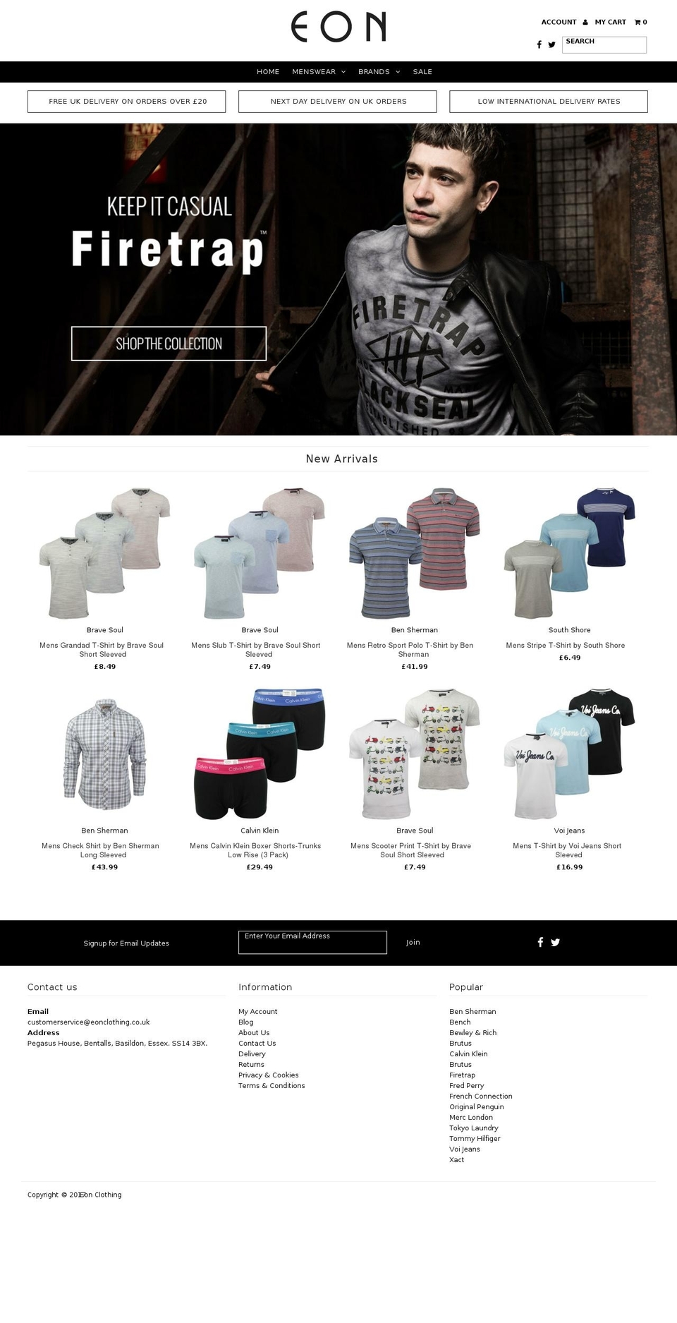 eonclothing.co.uk shopify website screenshot