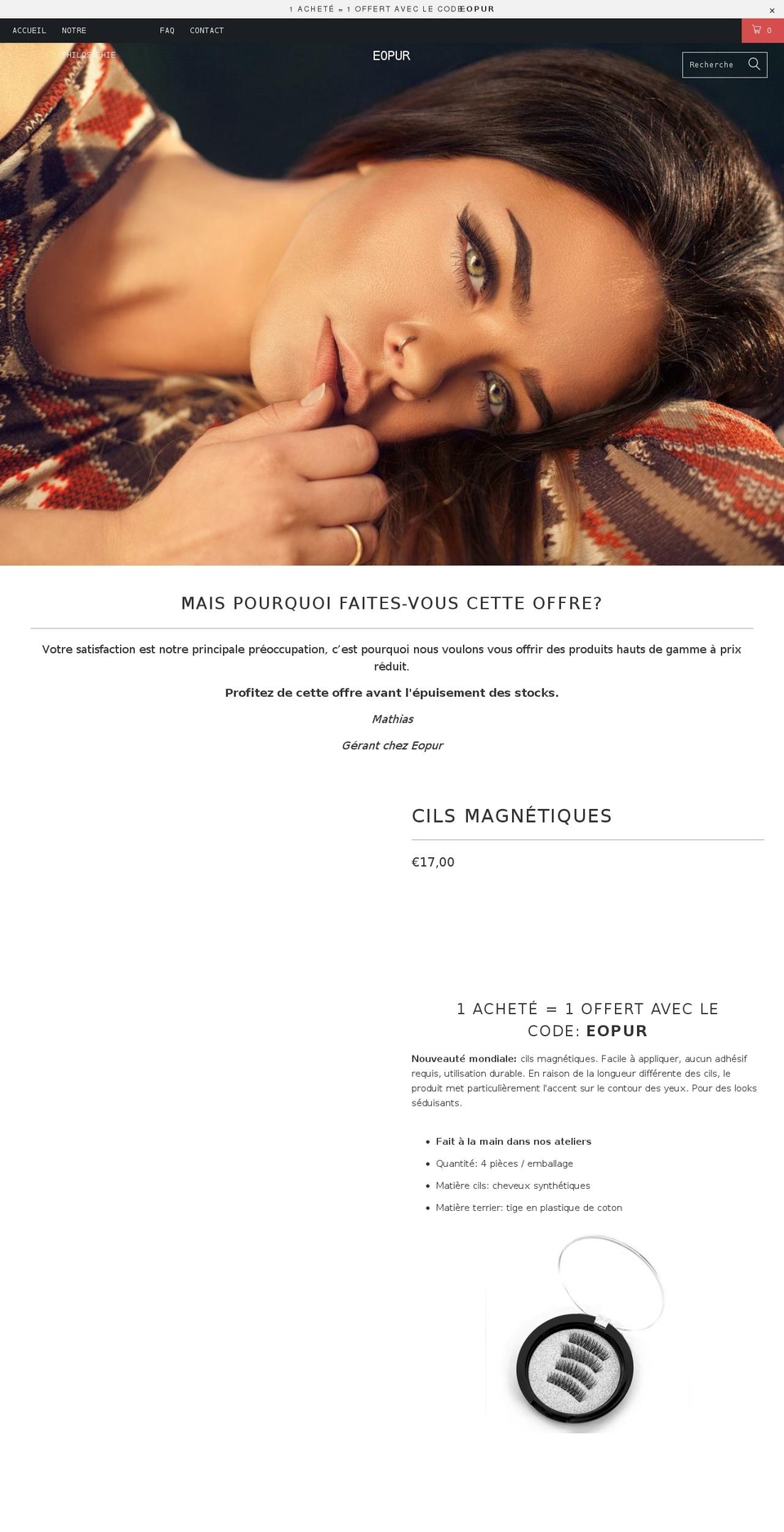 eopur.com — Shopify storefront screenshot