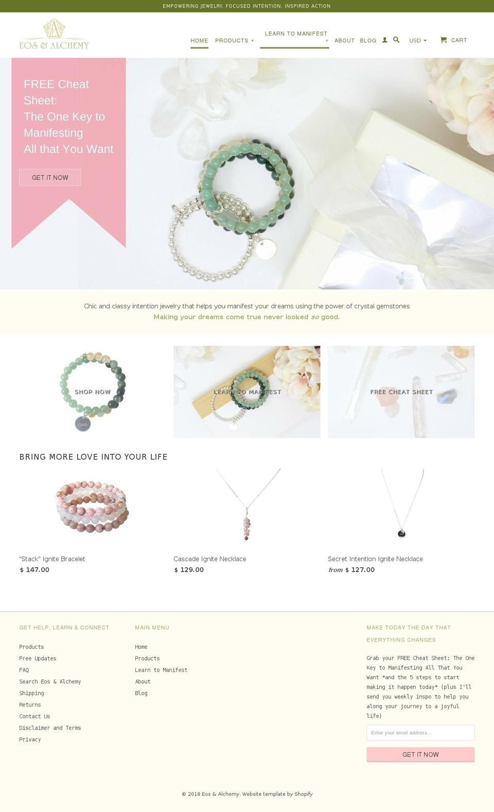 eosandalchemy.com — Shopify storefront screenshot