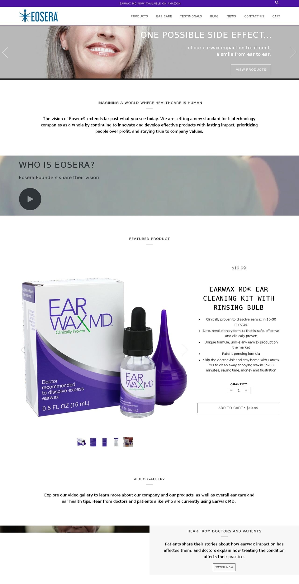 eosera.com shopify website screenshot