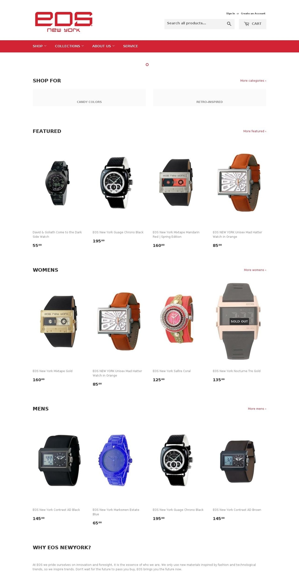 eosnewyork.com shopify website screenshot