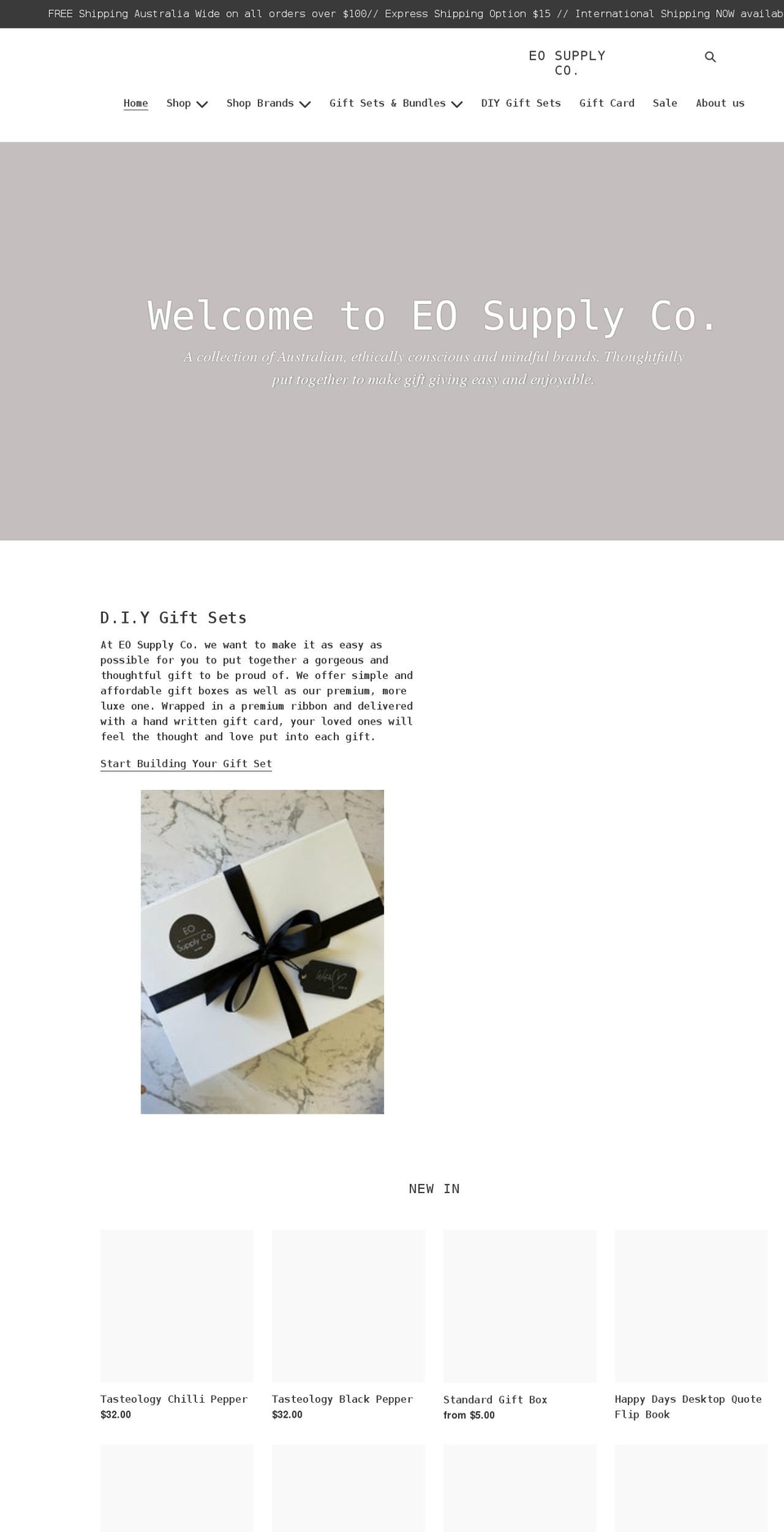 eosupplyco.com.au shopify website screenshot