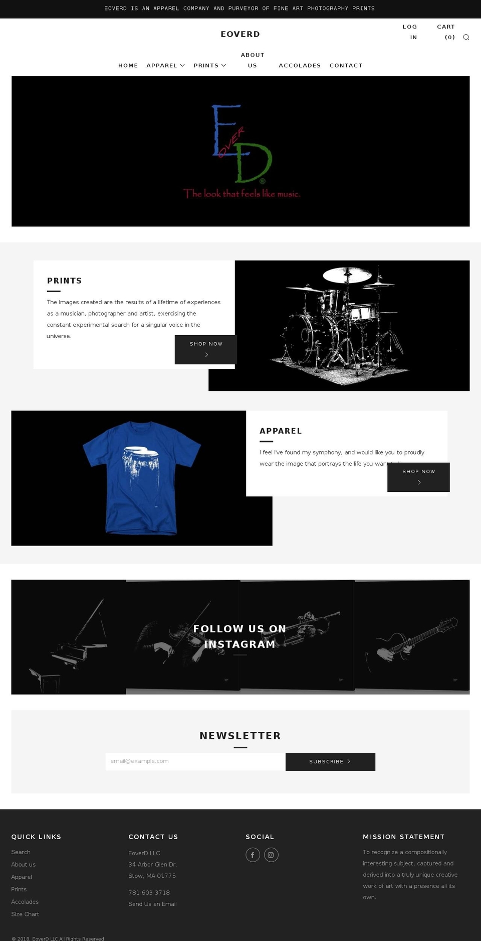 eoverd.com — Shopify storefront screenshot