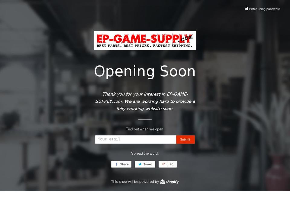 ep-game-supply.com shopify website screenshot
