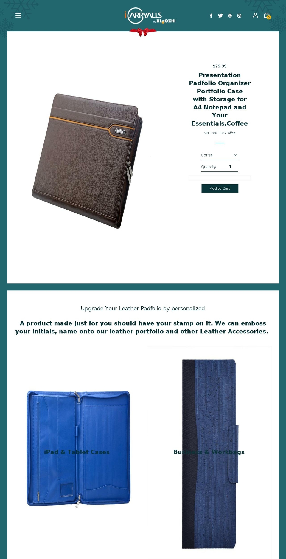 epadfolio.com shopify website screenshot