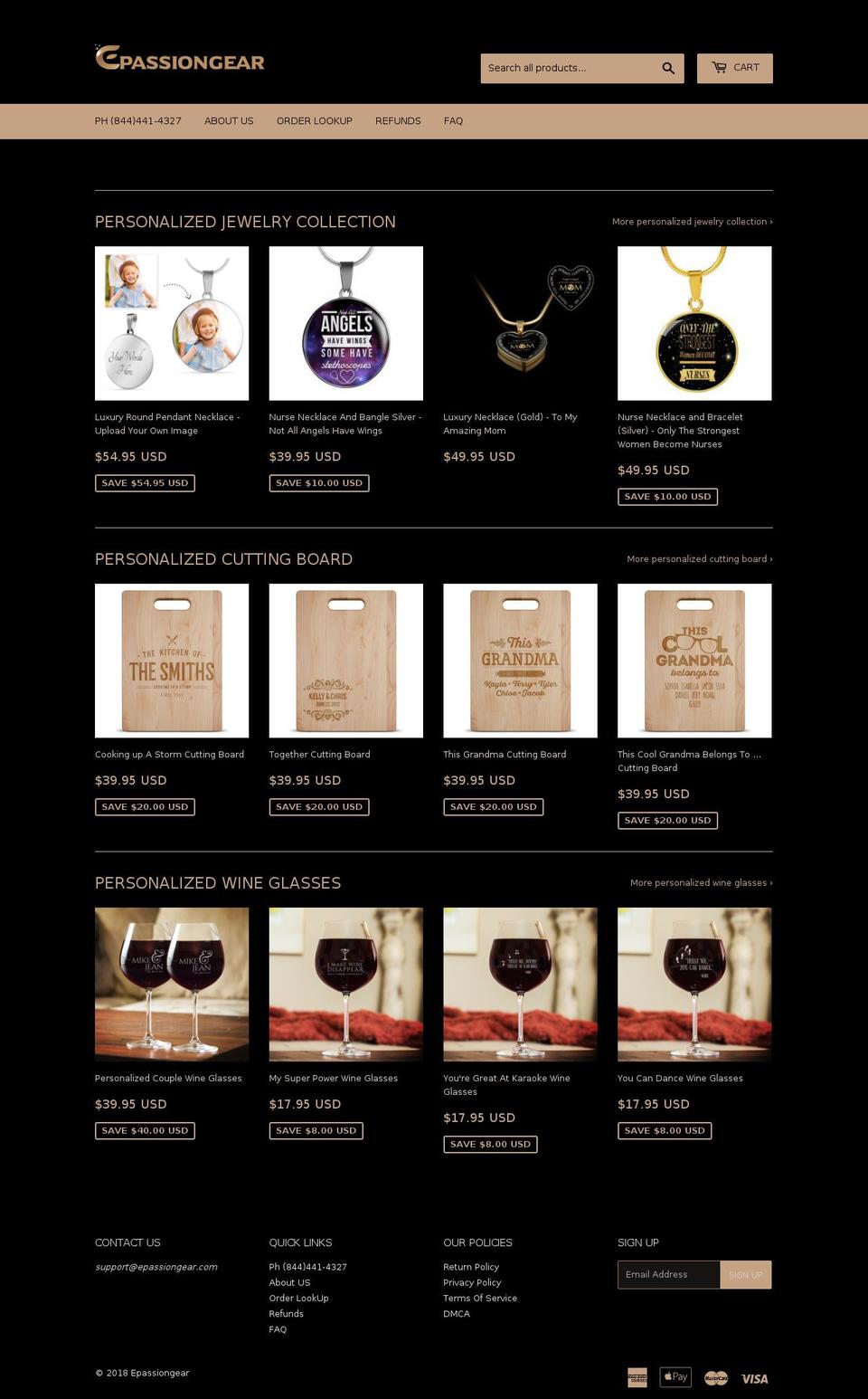 epassiongear.com — Shopify storefront screenshot