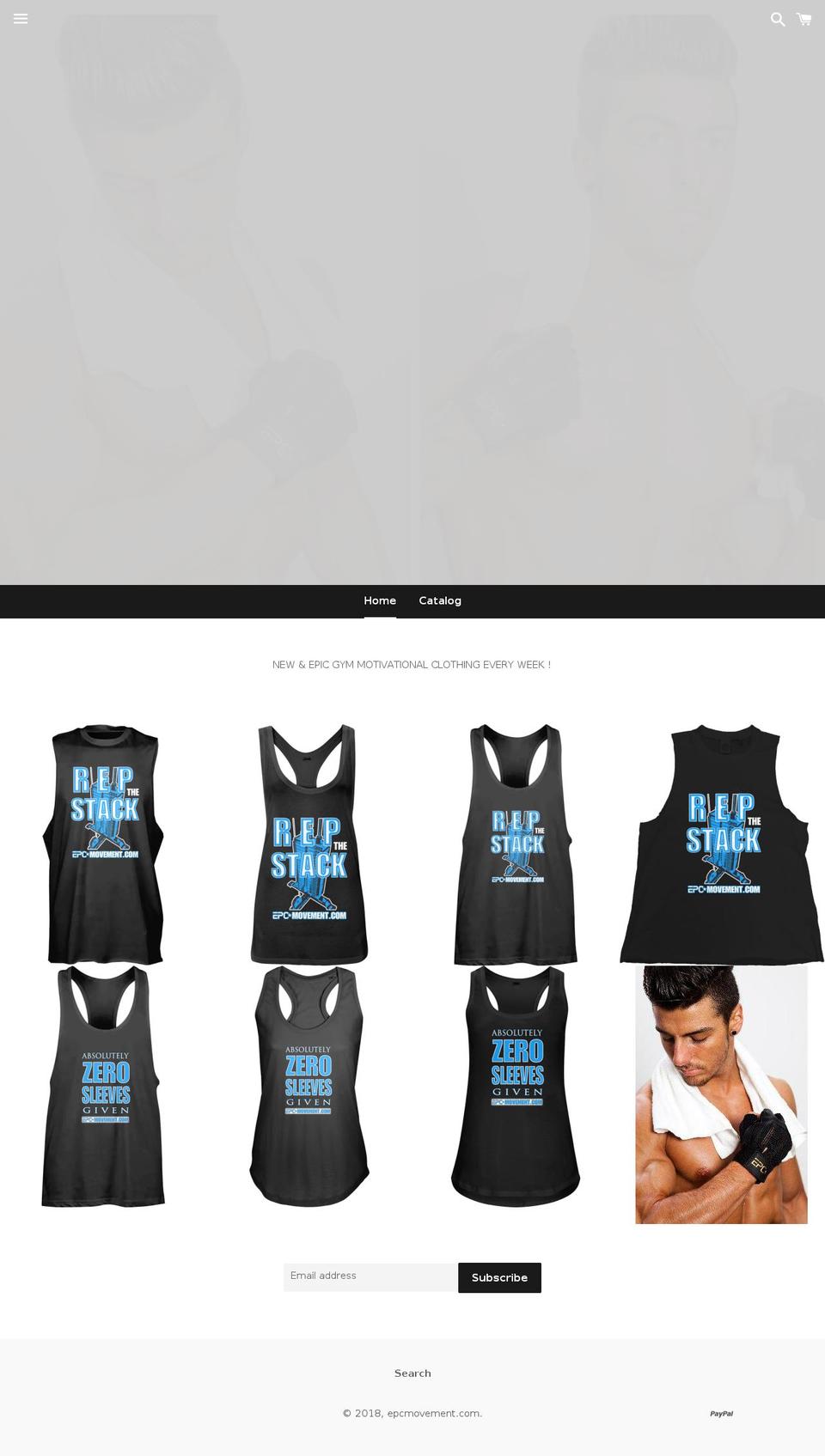 epcgymwear.com — Shopify storefront screenshot