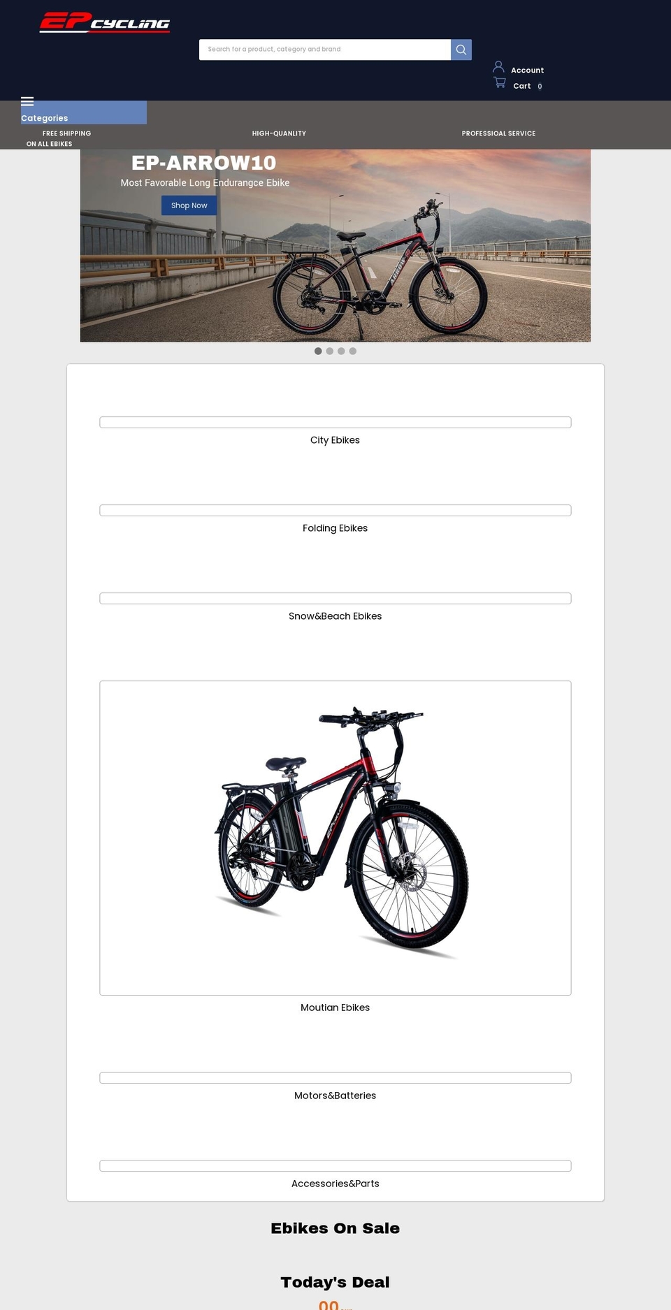 epcyclingbike.com shopify website screenshot