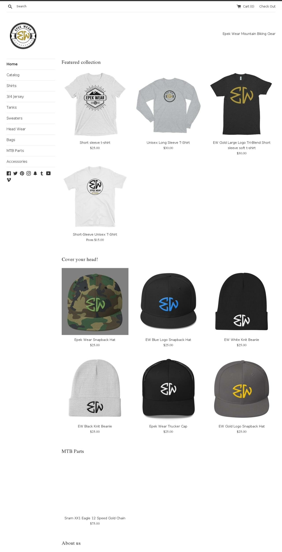 epekwear.com — Shopify storefront screenshot