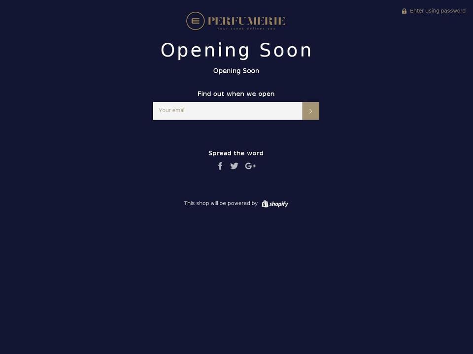 eperfumerie.com shopify website screenshot