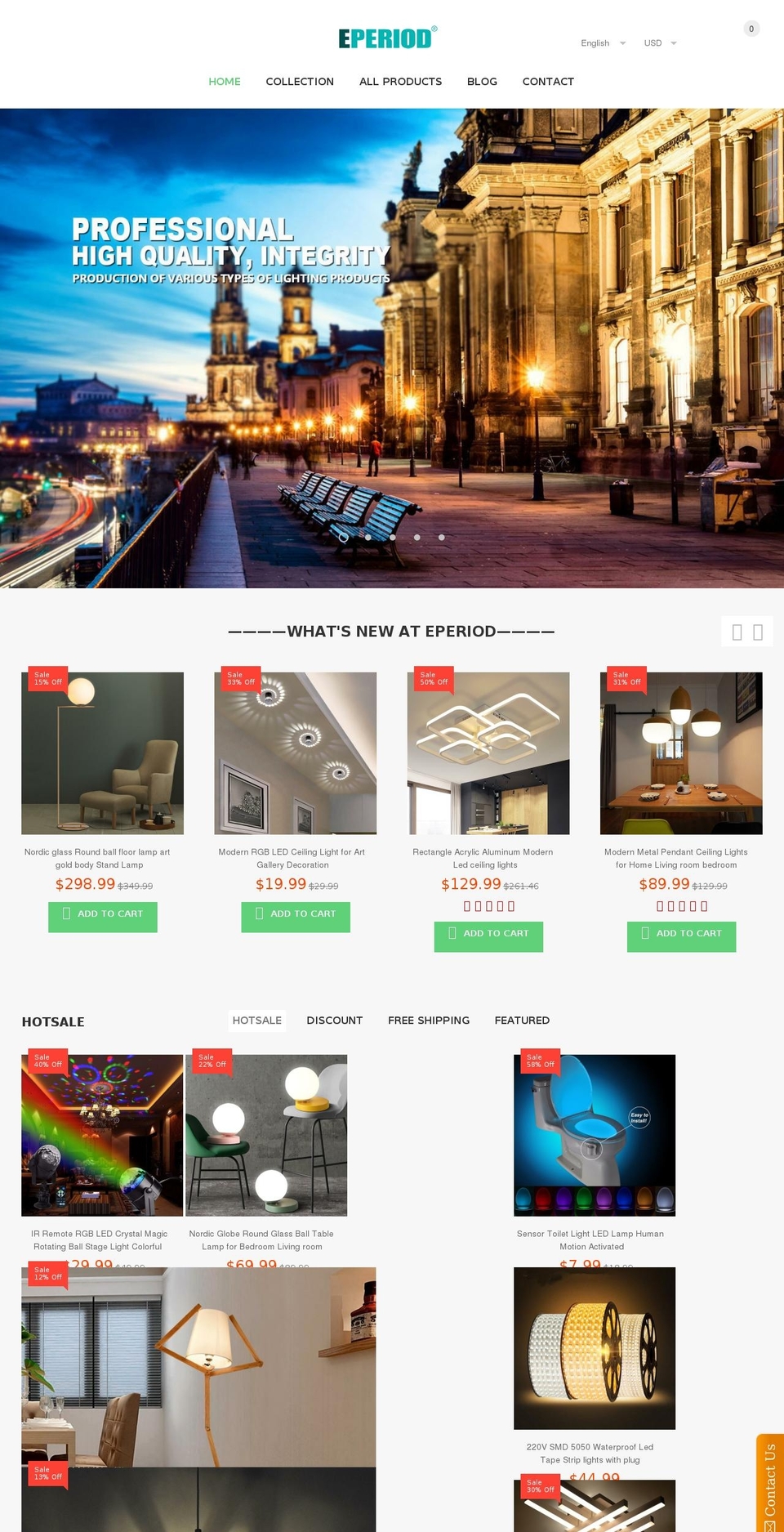 eperiod-led.com — Shopify storefront screenshot