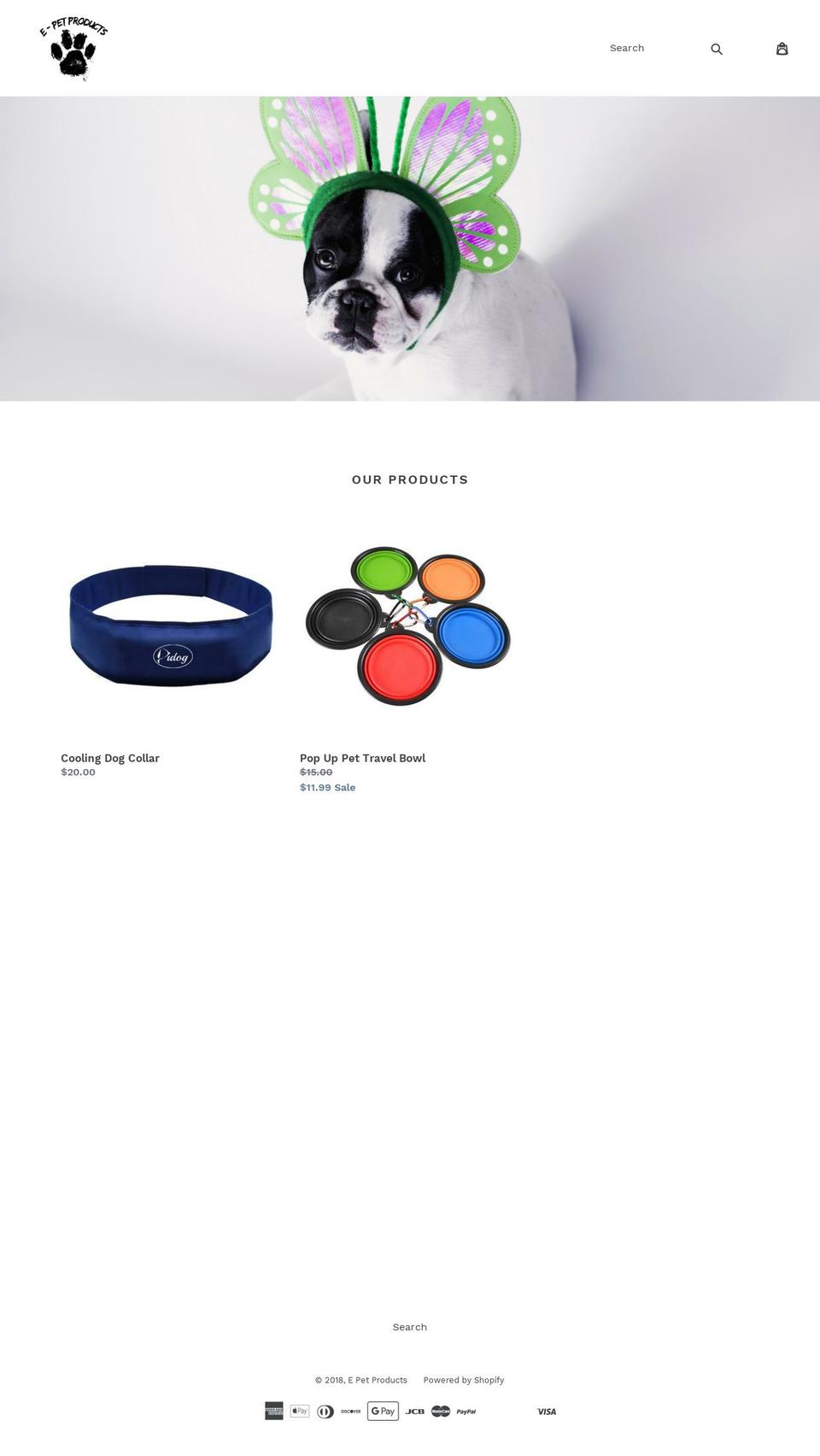 epetproducts.net shopify website screenshot