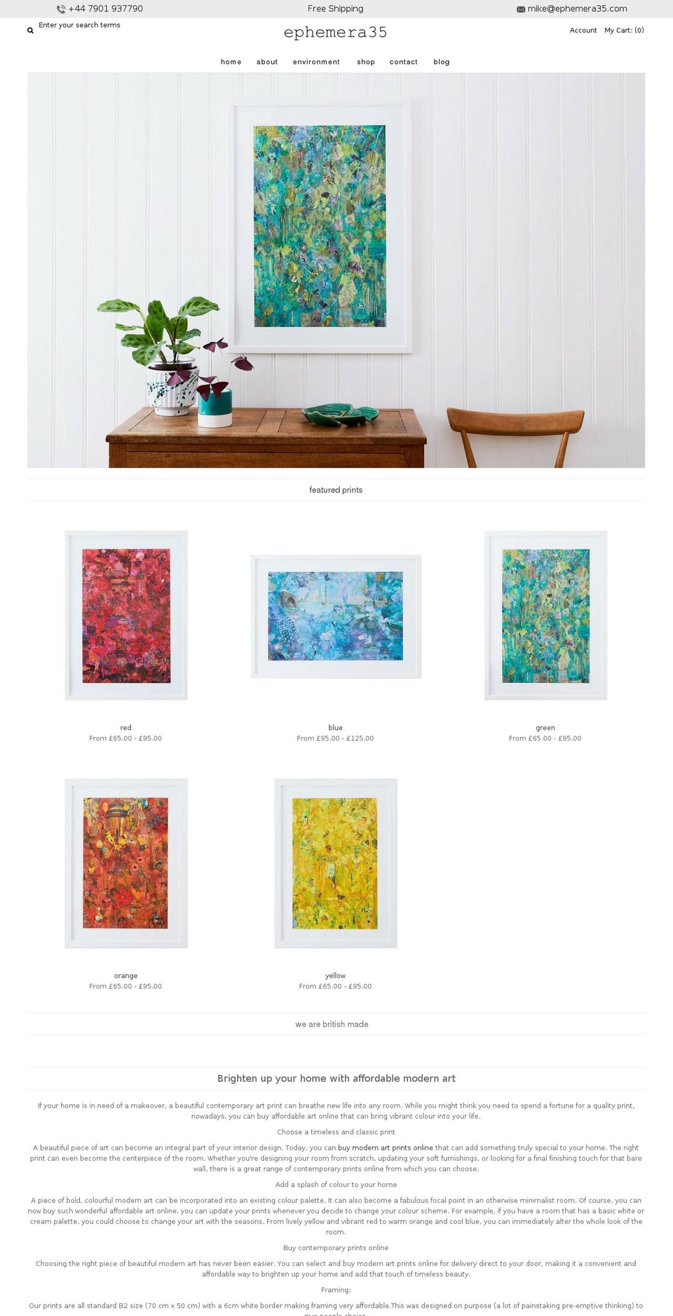 ephemera35.com — Shopify storefront screenshot