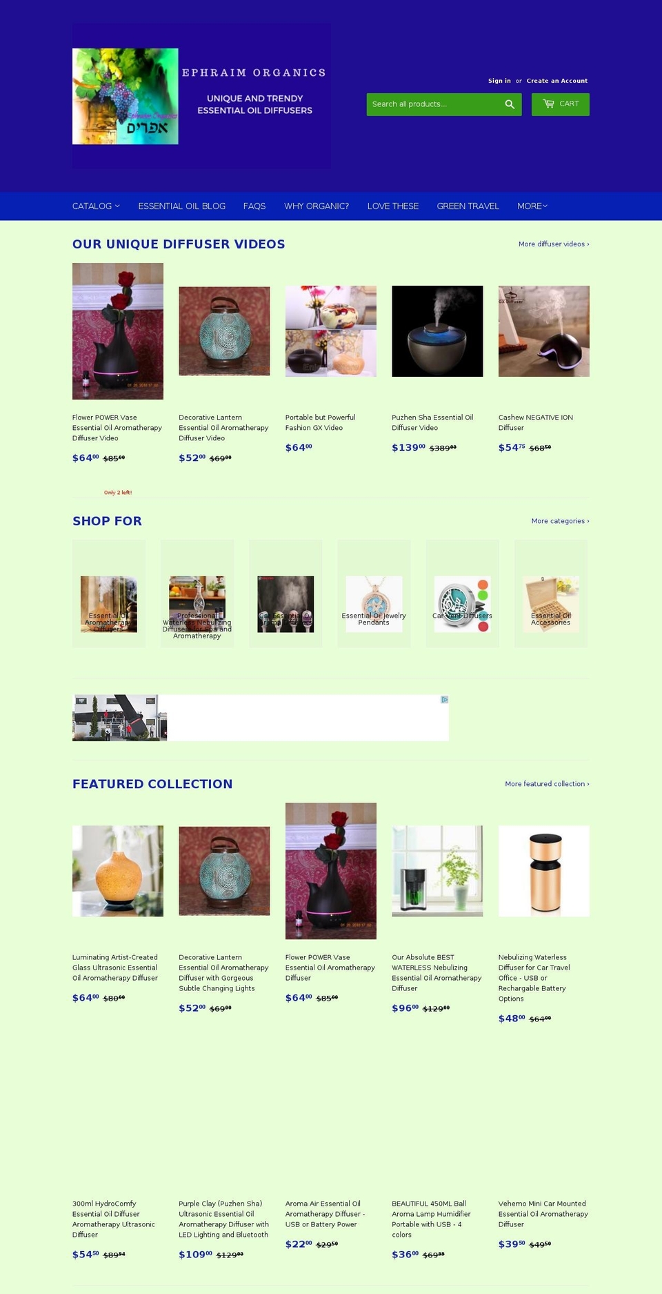 ephraimorganics.com shopify website screenshot